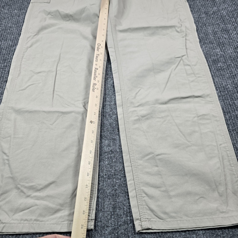 Carhartt Pants Mens 38x36 Beige Loose Original Fit Canvas Work Carpenter B151 - Picture 6 of 12